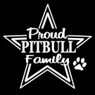 PROUD PITBULL Pit Bull FAMILY DECAL STICKER Dog Pet Gift Accessory