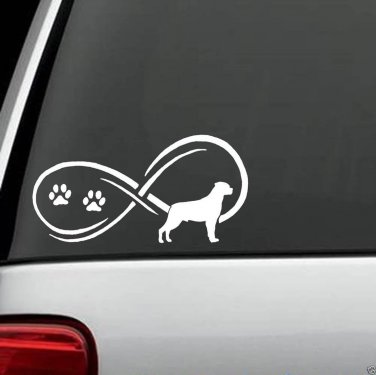 H1072 Rottweiler Infinity&Acirc;&copy; Dog Decal Sticker for Car Truck SUV Van Laptop German