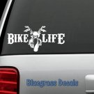 B1063 BIKE LIFE MOTORCYCLE Decal Sticker Car Truck SUV Van BIKER HELMET ART