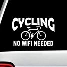 Cycling No Wifi Needed Bicycle Mountain Bike Decal Sticker for Car Window BG 115