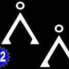 A1169 2x Stargate Earth SG1 Parody Car Truck Van SUV Sticker Decal Laptop SG 1