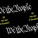 A1131 (2x) WE THE PEOPLE Sticker Car Window Vinyl Decal LAPTOP TRUCK SUV DECAL