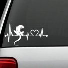 K1084 Iguana Reptile Lizard Heartbeat Decal Sticker