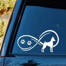 M1152 Min Pin Miniature Pinscher Infinity Dog Decal Sticker Pet Gift Accessory