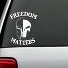 C1104 Freedom Matters Molon Labe Helmet Skull Punisher Decal Sticker Car Truck