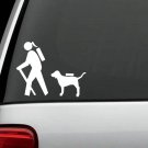 Hiker Girl Hiking Dog Backpack Camping Family Sticker Decal Travel Vacation Art