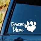 Rescue Mom Dog Breed Paw Decal Sticker Car Window Pet Gift Accessories Art D1121