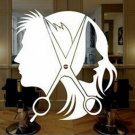 A1034 Hair Stylist Scissors Decal Sticker Hair Dresser Salon Dryer Comb Barber