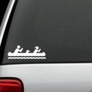 H1094 2X CANOE FAMILY DOG DECAL STICKER CAR TRUCK SUV VAN BOAT KAYAK PADDLE CAMP