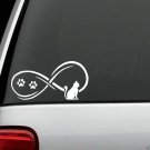 B1102 Cat Infinity Decal Sticker for Car Truck SUV Van Laptop Window Wall Art