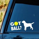 Labrador Lab Dog with Yellow Tennis Ball Decal Sticker G1071 Thrower Launcher