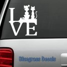 B1008 DOG CAT LOVE PET Decal Sticker for Car Truck SUV Van LAPTOP Puppy Kitten