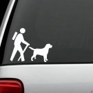 J1042 Hiker Labrador Retriever Hiking Camping Decal Sticker Truck Backpack Tent