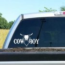 B1073 Cowboy Decal Sticker for Truck SUV Trailer Window Bull Riding Cow Wall Art