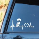 K1138 Owl Leaf Heartbeat © Lifeline Decal Sticker Barn Owl