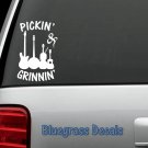 D1064 BLUEGRASS MUSIC Banjo Fiddle Mandolin Decal Sticker for Car Truck SUV Van