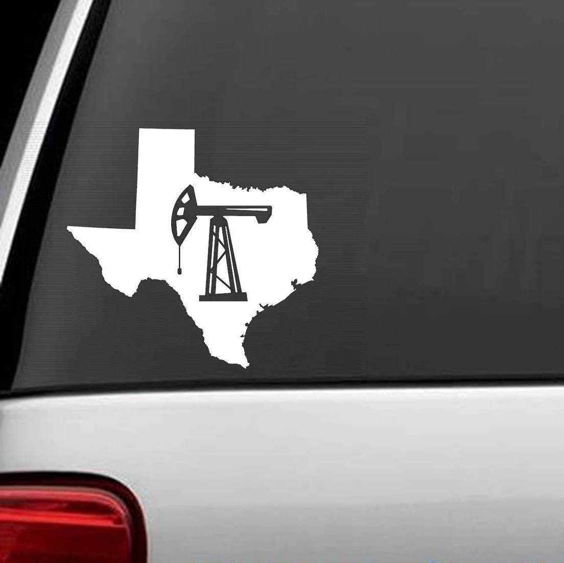 F1039 Texas State Oilfield Oil Pump Jack Decal Sticker Truck SUV Laptop