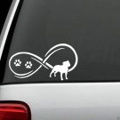 D1104 Staffy Infinity © Staffordshire Bull Terrier Decal Sticker car truck suv