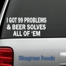 A1134 FUNNY BEER Decal Sticker for Car Truck SUV Van BIKER HELMET MOTORCYCLE BAR