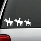 HORSE RIDING FAMILY DECAL STICKER for CAR TRUCK SUV VAN HORSEBACK SADDLE FARM