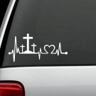 K1123 Three Crosses Cross Decal Sticker Jesus Faith Bible Christian Laptop Art