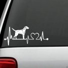 K1045 Dalmatian Heartbeat© Dog Decal Sticker for Car Truck SUV Van LAPTOP