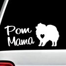 Pom Mama Pomeranian Decal Sticker for Car Window 8 Inch BG 163 Spitz Toy Dog