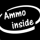 AMMO INSIDE 2A WINDOW DECAL STICKER CAR TRUCK AUTO SUV LAPTOP WALL DECAL