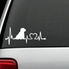 K1070 Bichon Frise Heartbeat© Lifeline Monitor Dog Decal Sticker