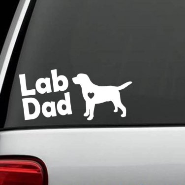 L1054 Lab Dad Labrador Dog Decal Sticker Labradoodle Pet Gift Accessories Art