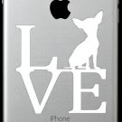 B1121 Chihuahua Dog LOVE Cell Decal Sticker Car Truck SUV Van Laptop Mac Wall