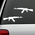 You Get 2 AK-47 AK47 ASSAULT GUN DECAL STICKER CAR TRUCK SUV VAN LAPTOP WALL