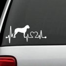 K1066 Bullmastiff Mastiff Heartbeat Lifeline Monitor Dog Art Decal Sticker