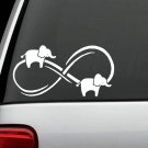 D1111 Elephant Infinity Decal Sticker Car Truck SUV Laptop Surface Ivory Art