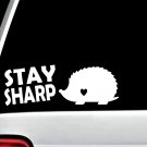 Hedgehog Stay Sharp Decal Sticker for Car Window BG172