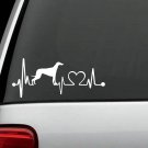 K1060 Greyhound Heartbeat© Dog Decal Sticker Auto Window Art