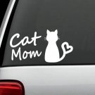 Cat Mom Decal Sticker for Car Window 8 Inch