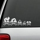 SKULL FAMILY BONES Sticker Decal Car Door Wall Drift JDM Race CAR SUV LAPTOP