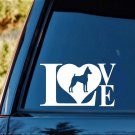 M1153 Min Pin Miniature Pinscher LOVE Dog Decal Sticker Pet Gift Accessory