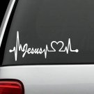 K1006 Jesus Heartbeat© Monitor Decal Sticker Car Truck SUV Van Bible Devotion