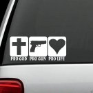 H1059 Pro God Gun Life Decal Sticker Second Amendment Rights Infidel Patriot 3%