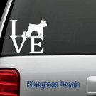 D1055 SCHNAUZER LOVE DOG Decal Sticker for Car Truck SUV Van LAPTOP Mac WALL