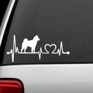 K1108 Shiba Inu Heartbeat © Lifeline Dog Decal Sticker Cat Truck SUV Laptop Art