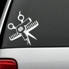 F1022 Hair Dryer Mirror Scissors Comb Stylist Salon Decal Sticker Laptop