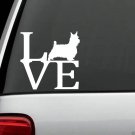 B1083 WESTIE TERRIER LOVE Silky Decal Sticker for Car Truck SUV Laptop Mirror