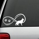 H1001 Infinity German Shepherd Dog Decal Sticker for Car Truck SUV Van LAPTOP