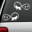 H1068 2-Pack Infinity © German Shepherd Dog Decal Sticker