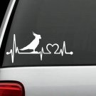 K1102 Parrot Cockatoo Bird Heartbeat Lifeline Decal Sticker Parakeet Cage Art