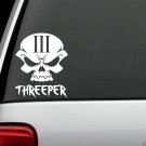 H1055 Skull 3% Percent Threeper Decal Sticker Car Truck SUV Van ATV Punisher Art