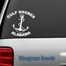B1039 GULF SHORES ALABAMA DECAL STICKER  BOAT CAR TRUCK SUV VAN SAILING FISHING